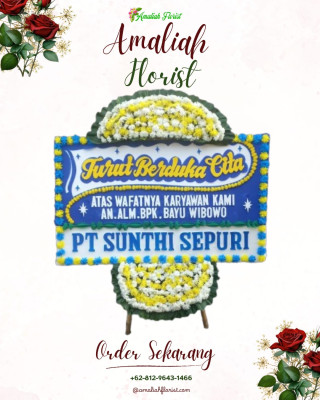 Papan Bunga Duka di Sidomulyo Timur