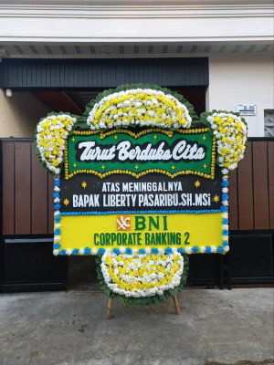 Papan Bunga Duka di Sidomulyo Timur