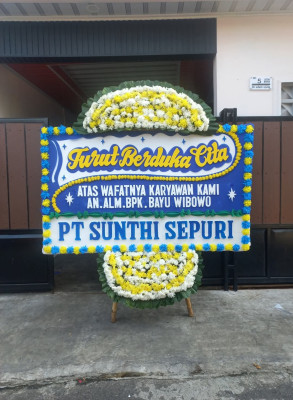 Papan Bunga Duka di Sidomulyo Timur