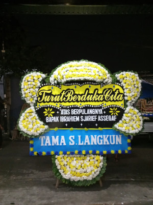 Papan Bunga Duka di Sidomulyo Timur